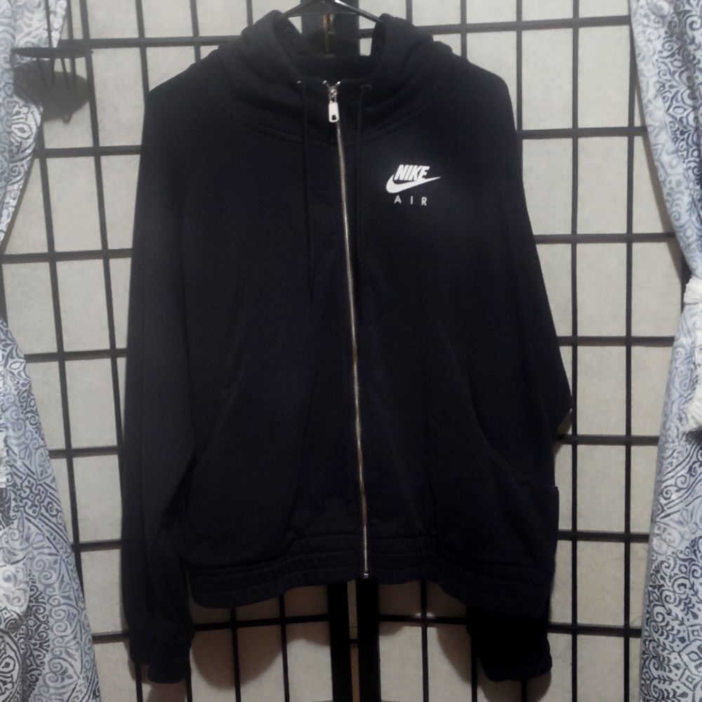 Black Nike Air zip up hoodie size 1X